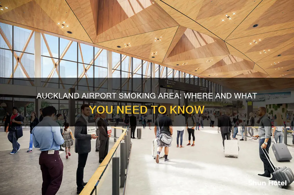 is there a smoking area at auckland international airport