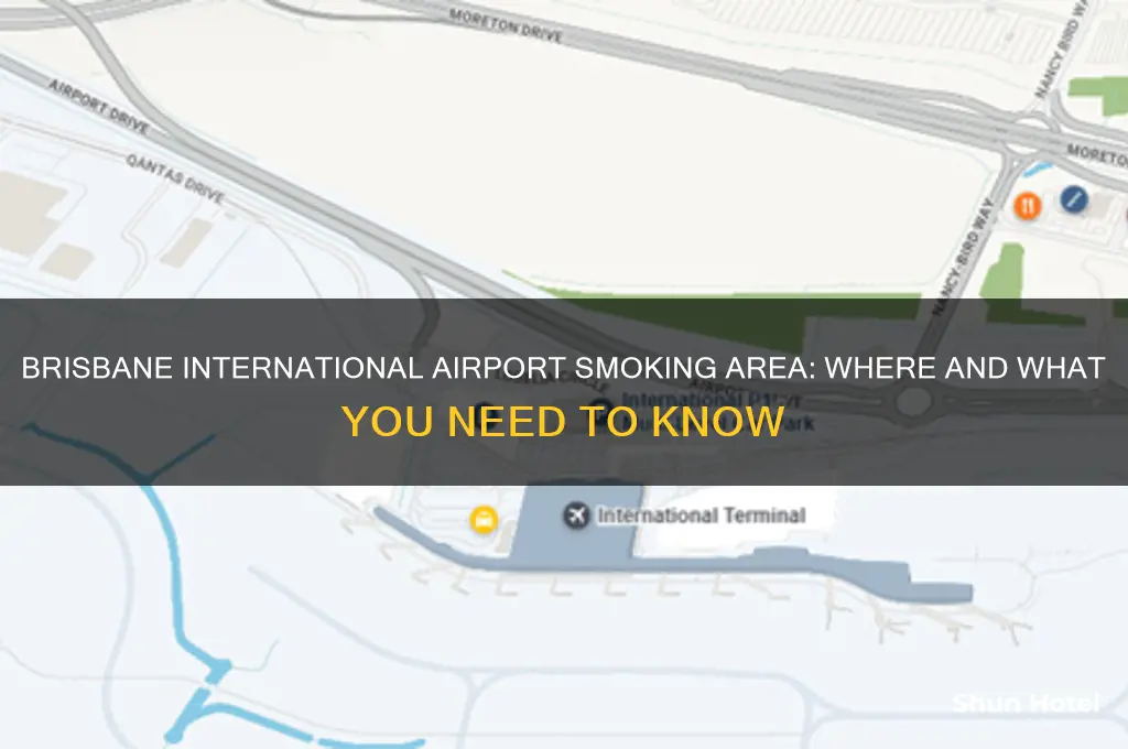 is there a smoking area at brisbane international airport