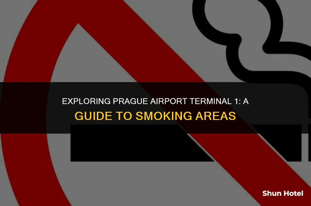 is there a smoking area at prague airport terminal 1