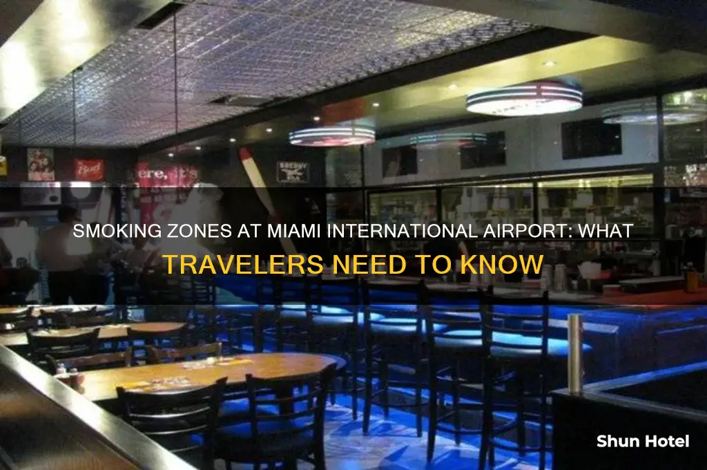 is there a smoking area in miami international airport