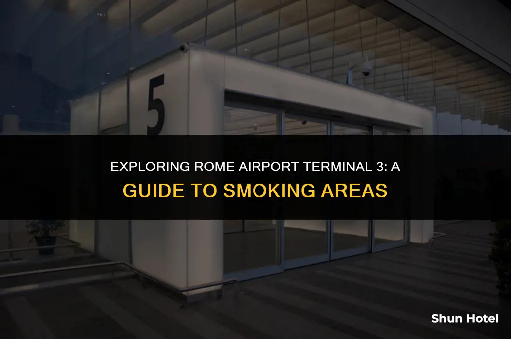 is there a smoking area in rome airport terminal 3