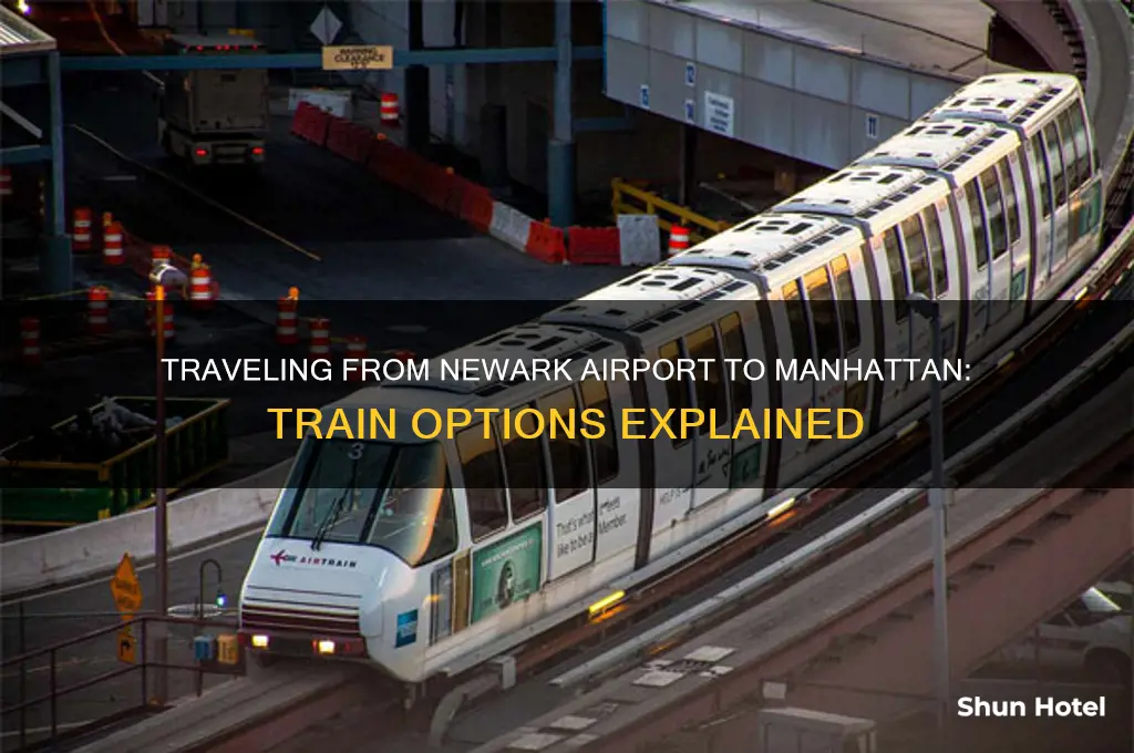 is there a train from newark international airport to manhatten