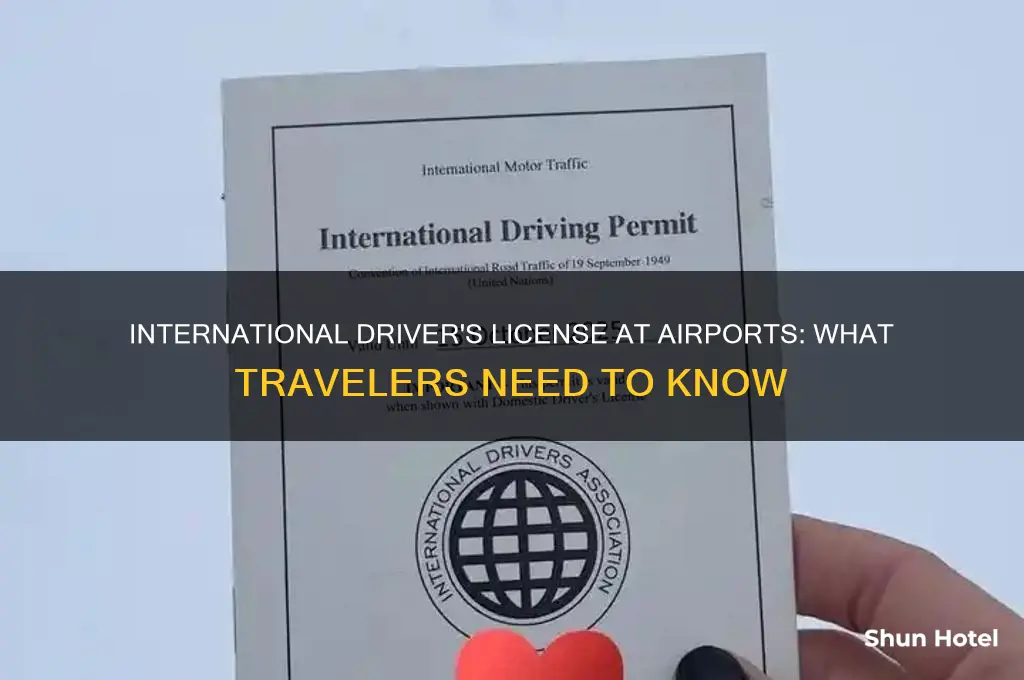 is there an international drivers license in airport