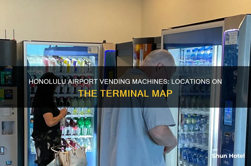 is there any vending machine in honolulu international airport map