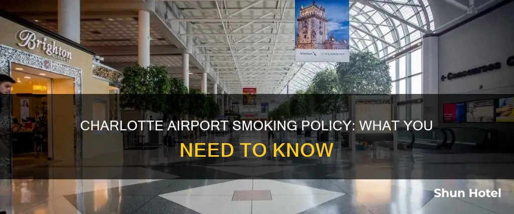 is there smoking at charlotte airport