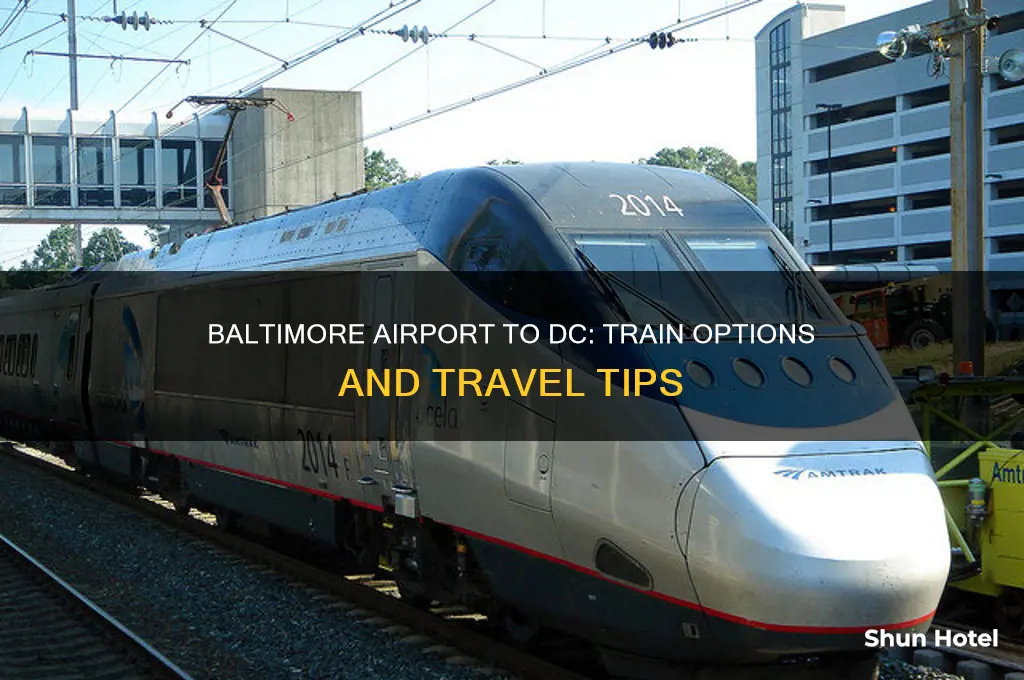 is there train at baltimore airport to get to dc