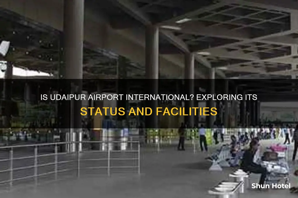 is udaipur airport international