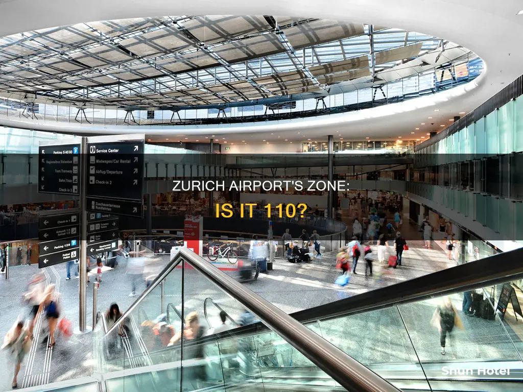 is zurich airport in zone 110