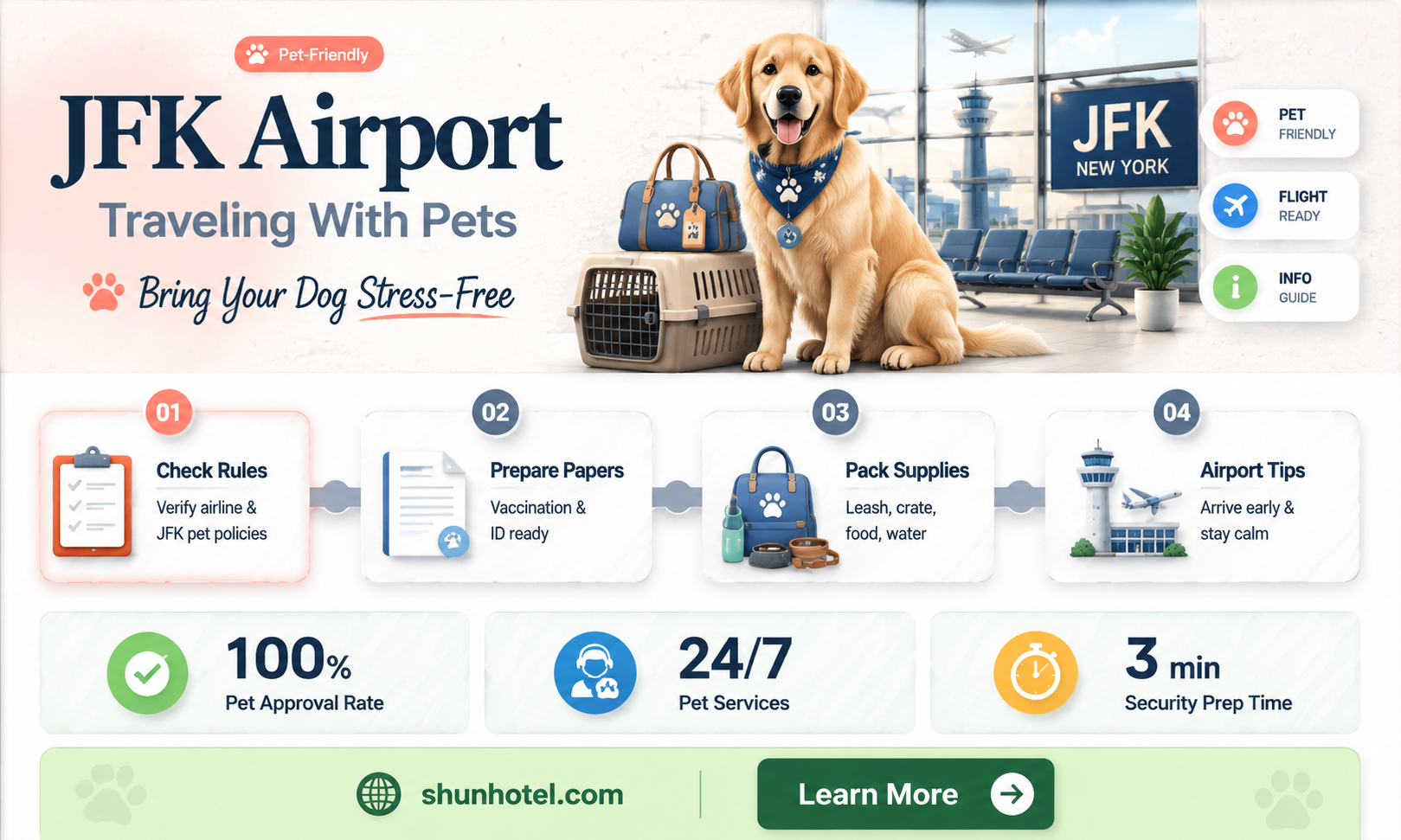 are dogs allowed at jfk airport