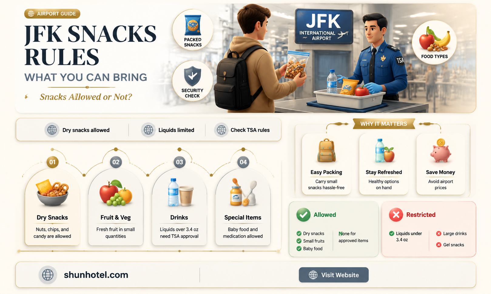 are snacks allowed in jfk airport