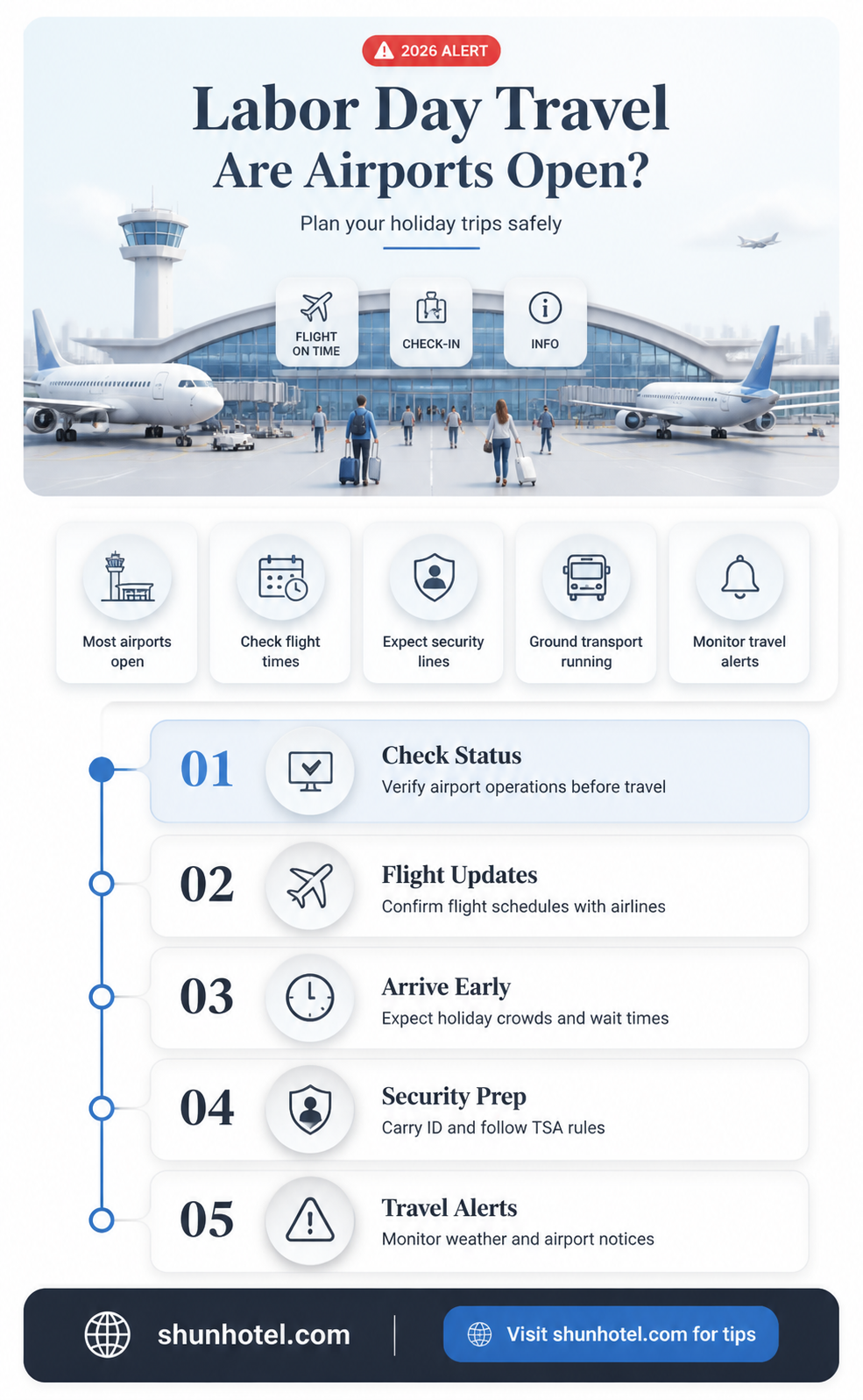 are airports open on labor day