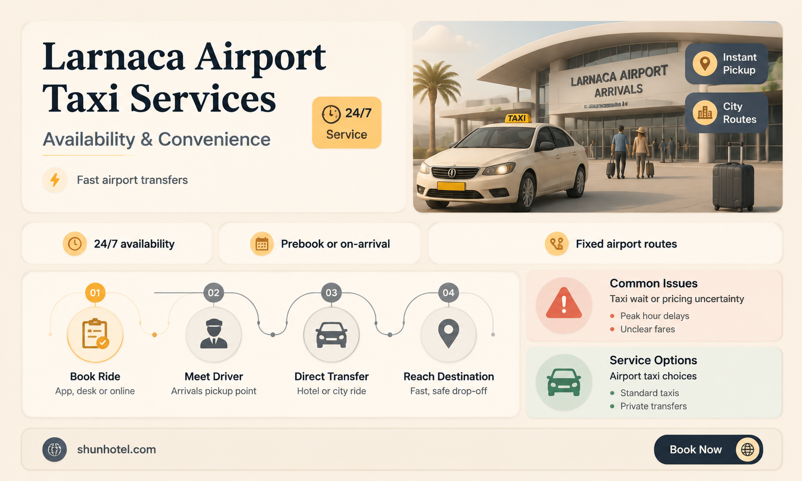 are there taxis at larnaca airport