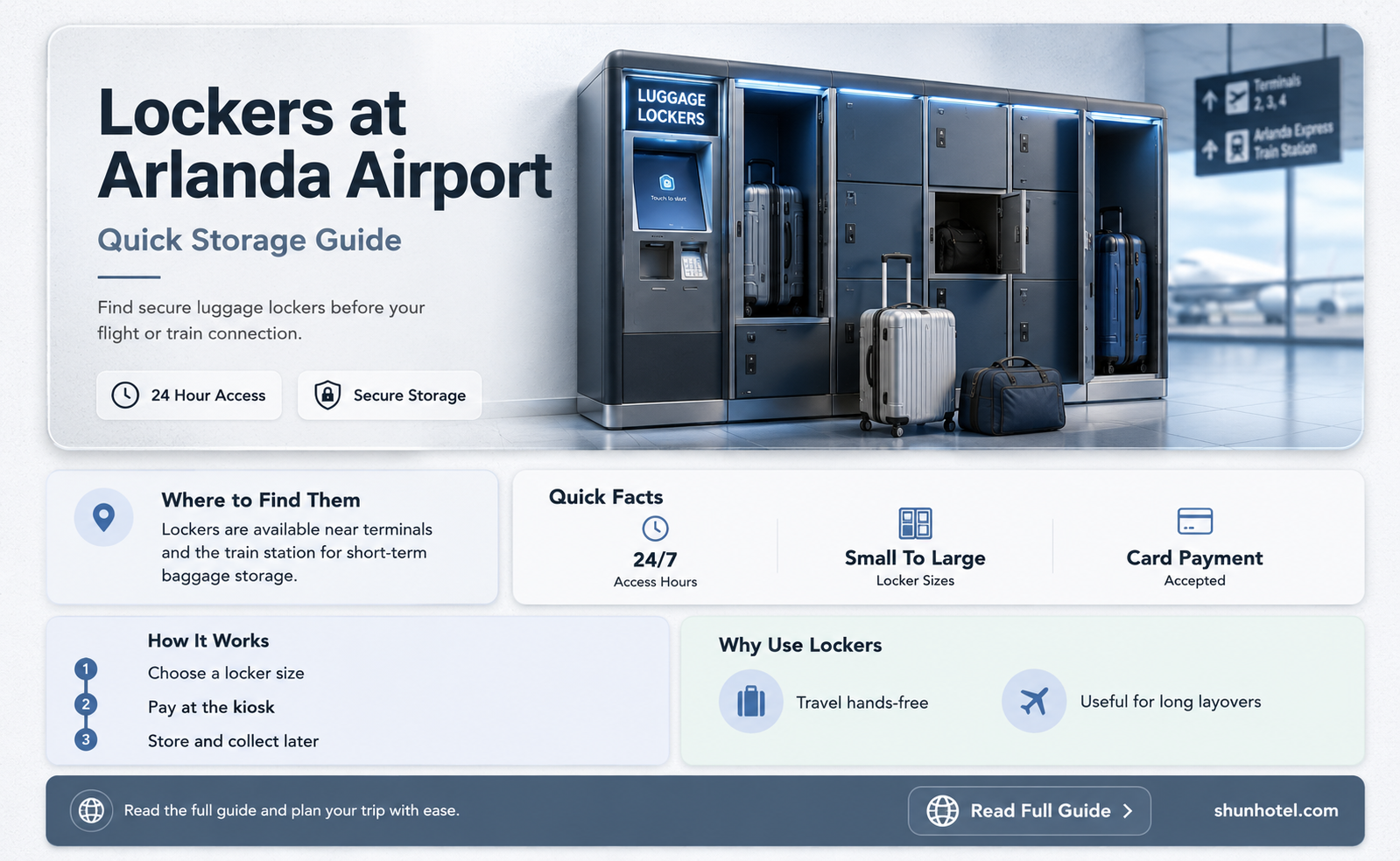 are there lockers at arlanda airport