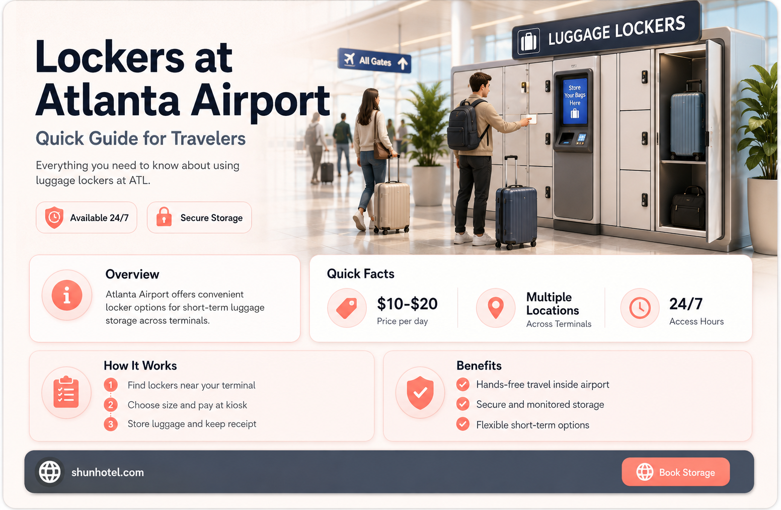 are there lockers at atlanta airport