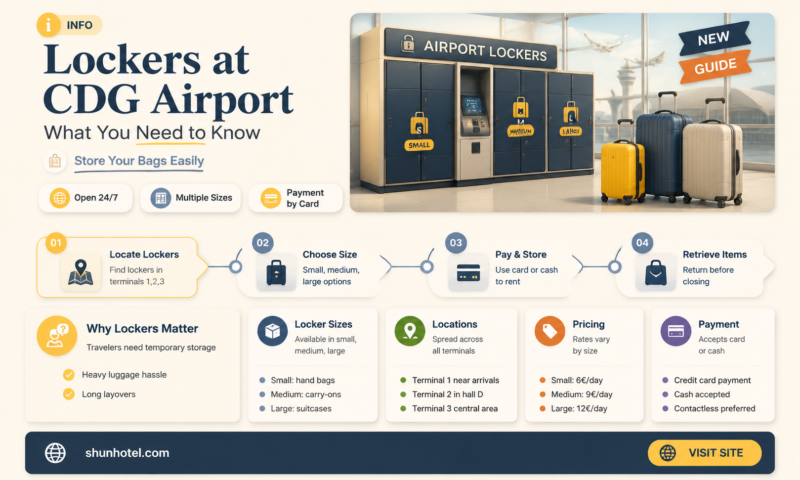are there lockers at cdg airport