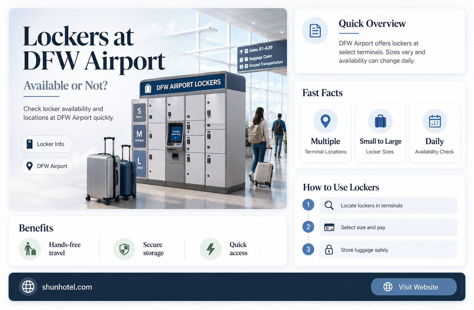 are there lockers at dfw airport