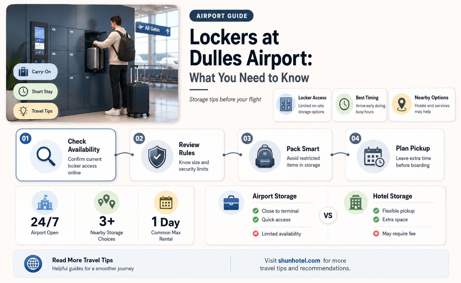 are there lockers at dulles airport