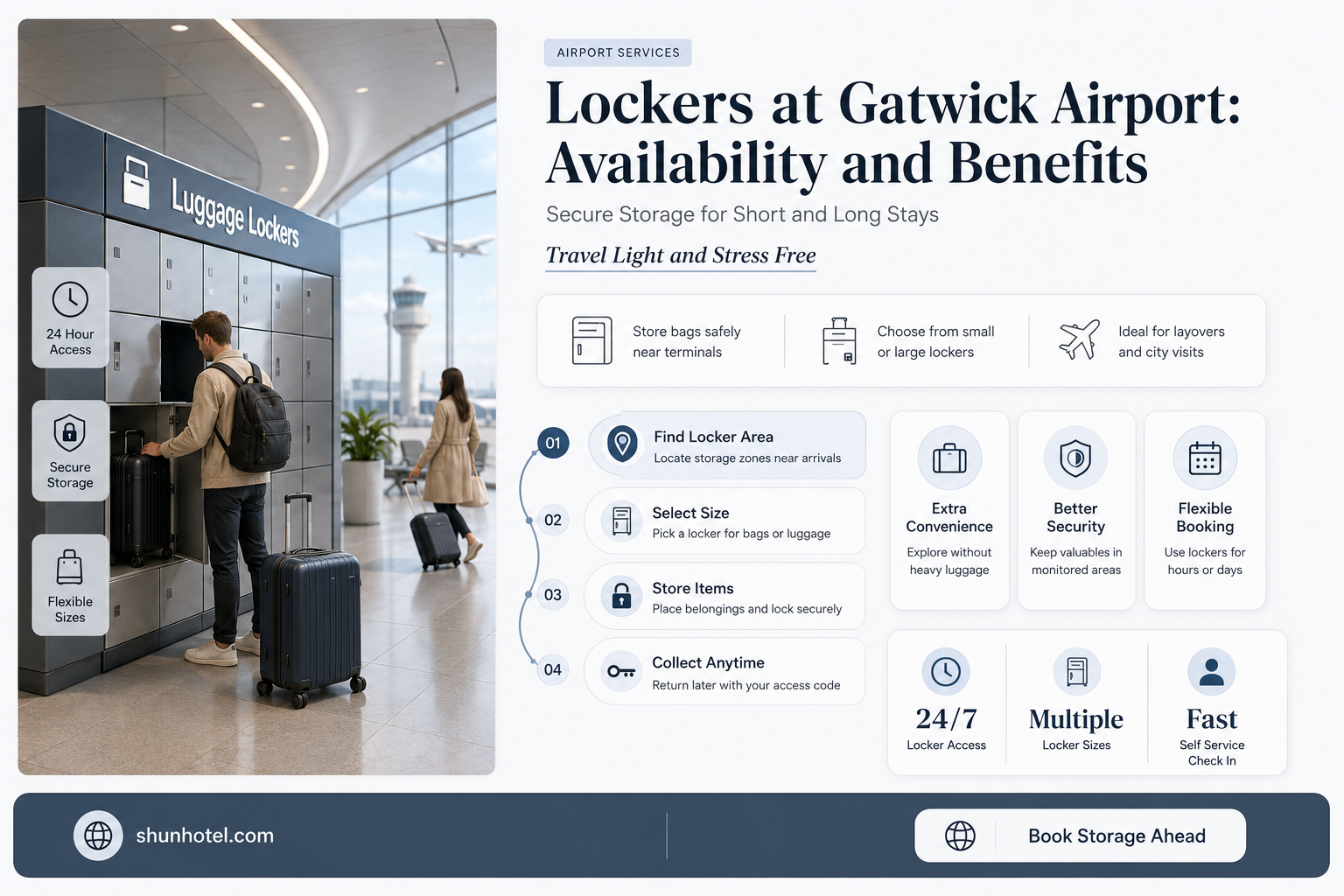 are there lockers at gatwick airport