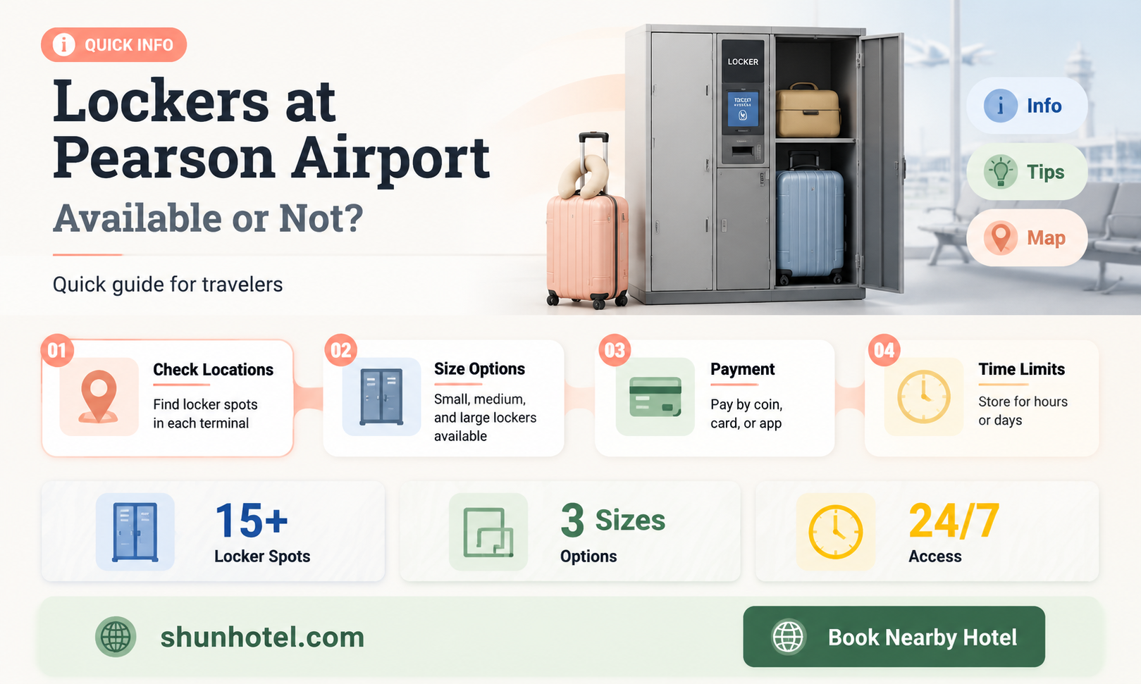 are there lockers at pearson airport