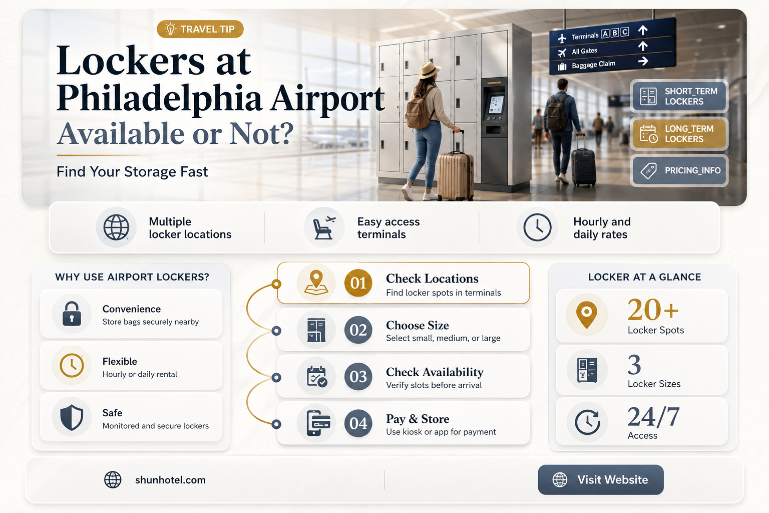 are there lockers at philadelphia airport