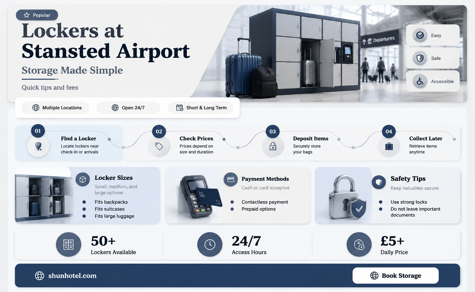 are there lockers at stansted airport