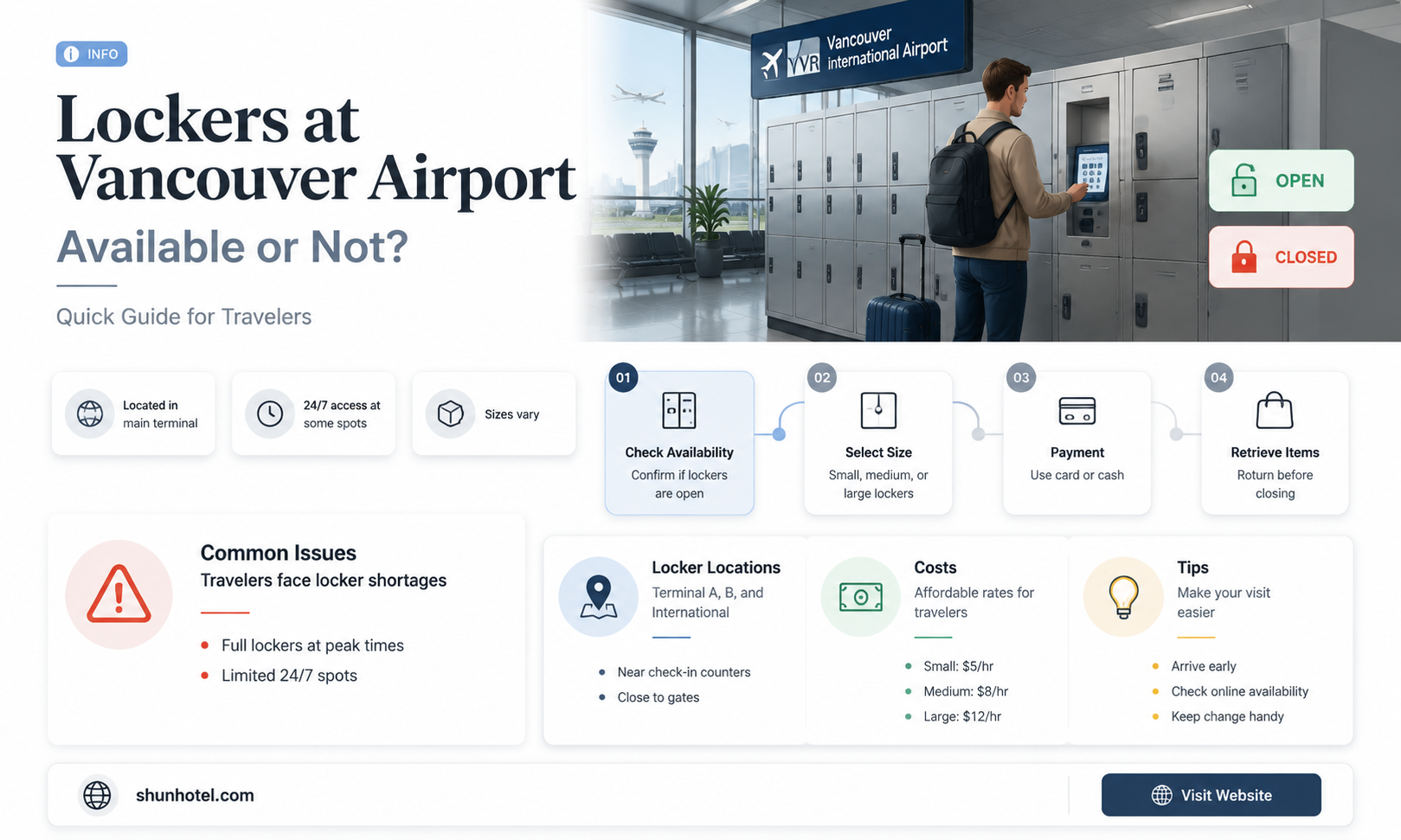 are there lockers at vancouver airport