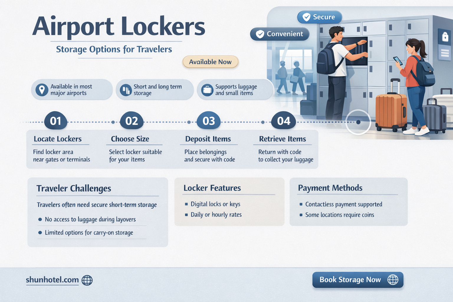 are there lockers in the airport