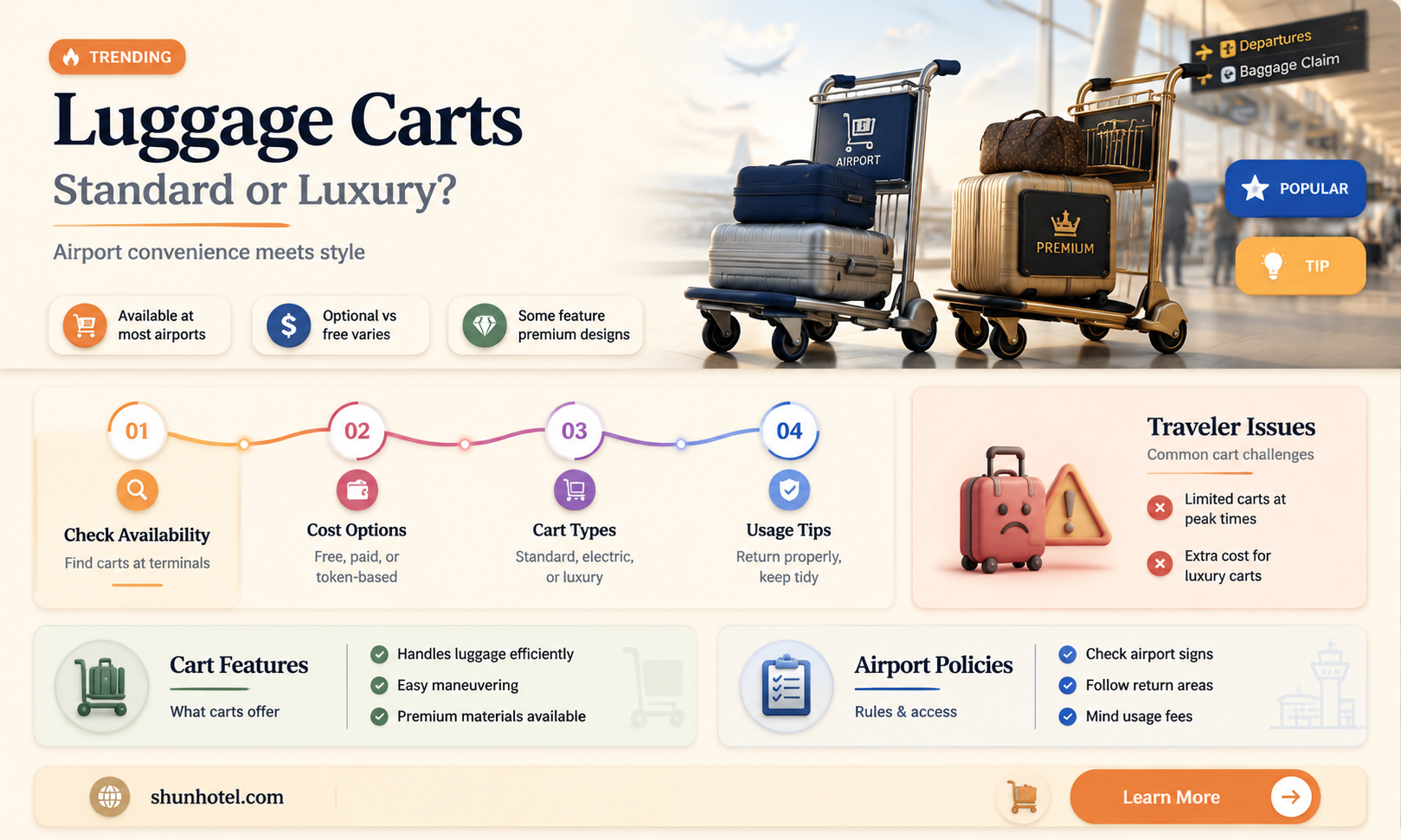 are luggage carts standard at airports