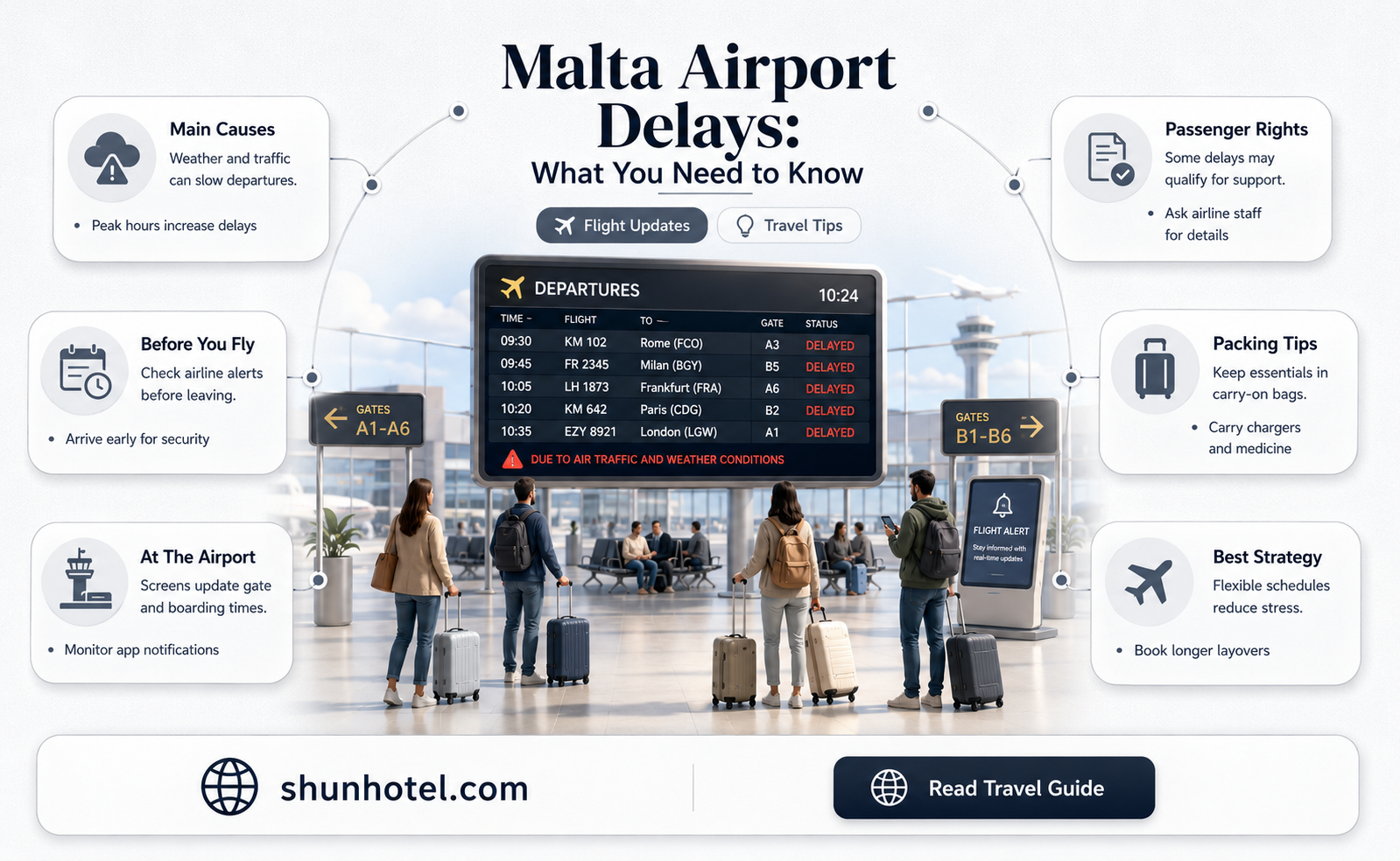 are there delays at malta airport