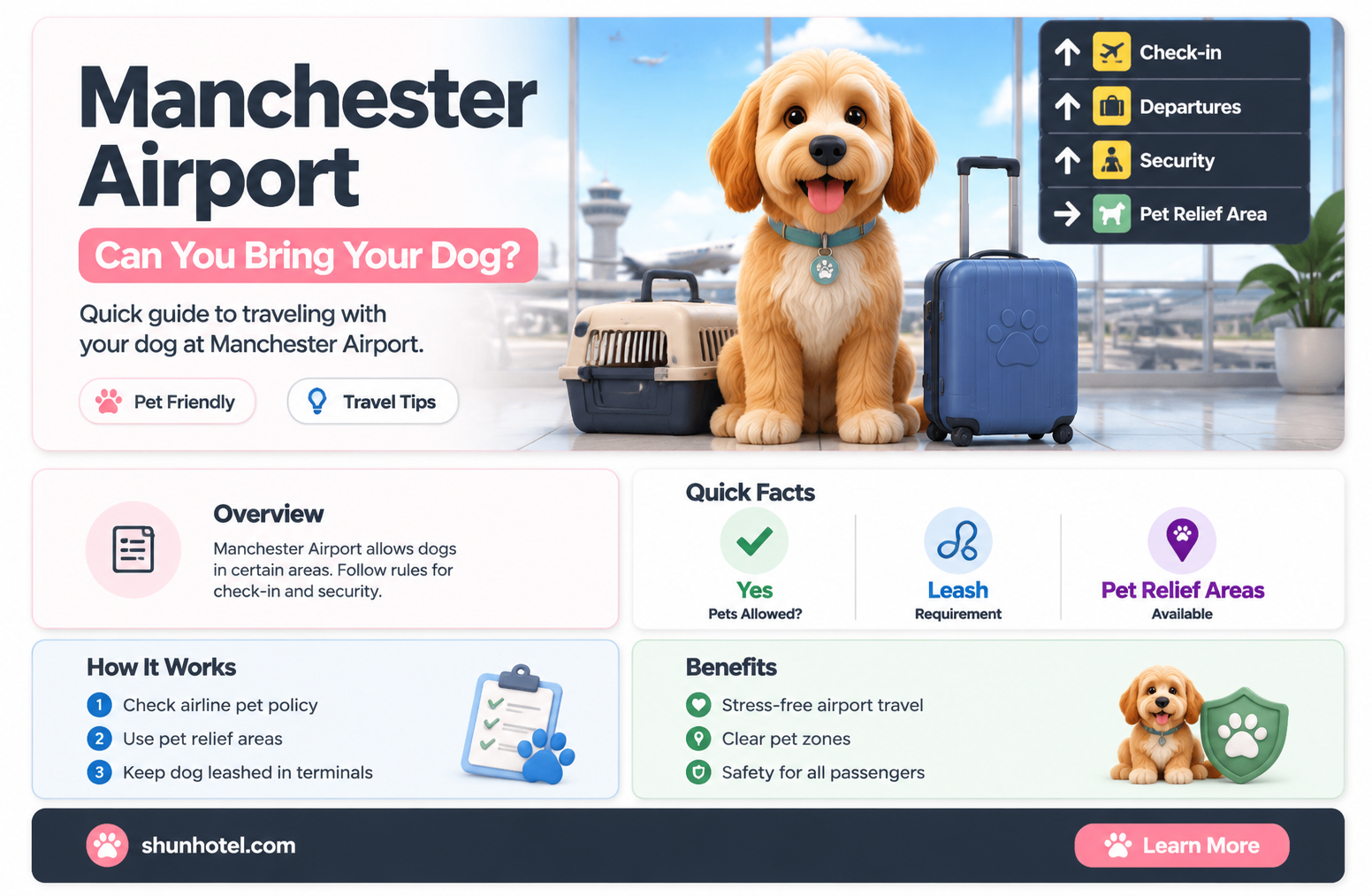 are dogs allowed in manchester airport