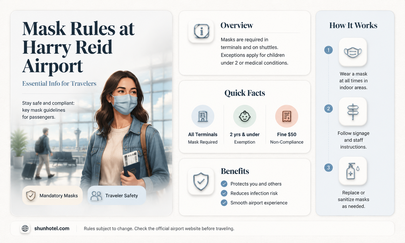 are masks required at harry reid international airport