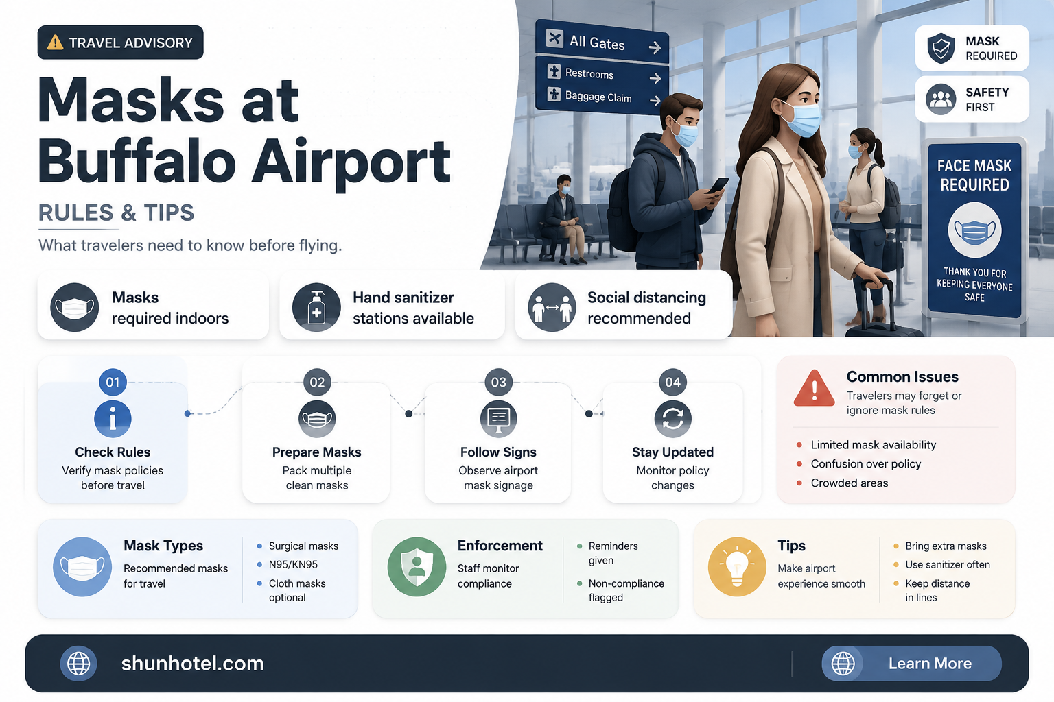 are masks required at buffalo airport