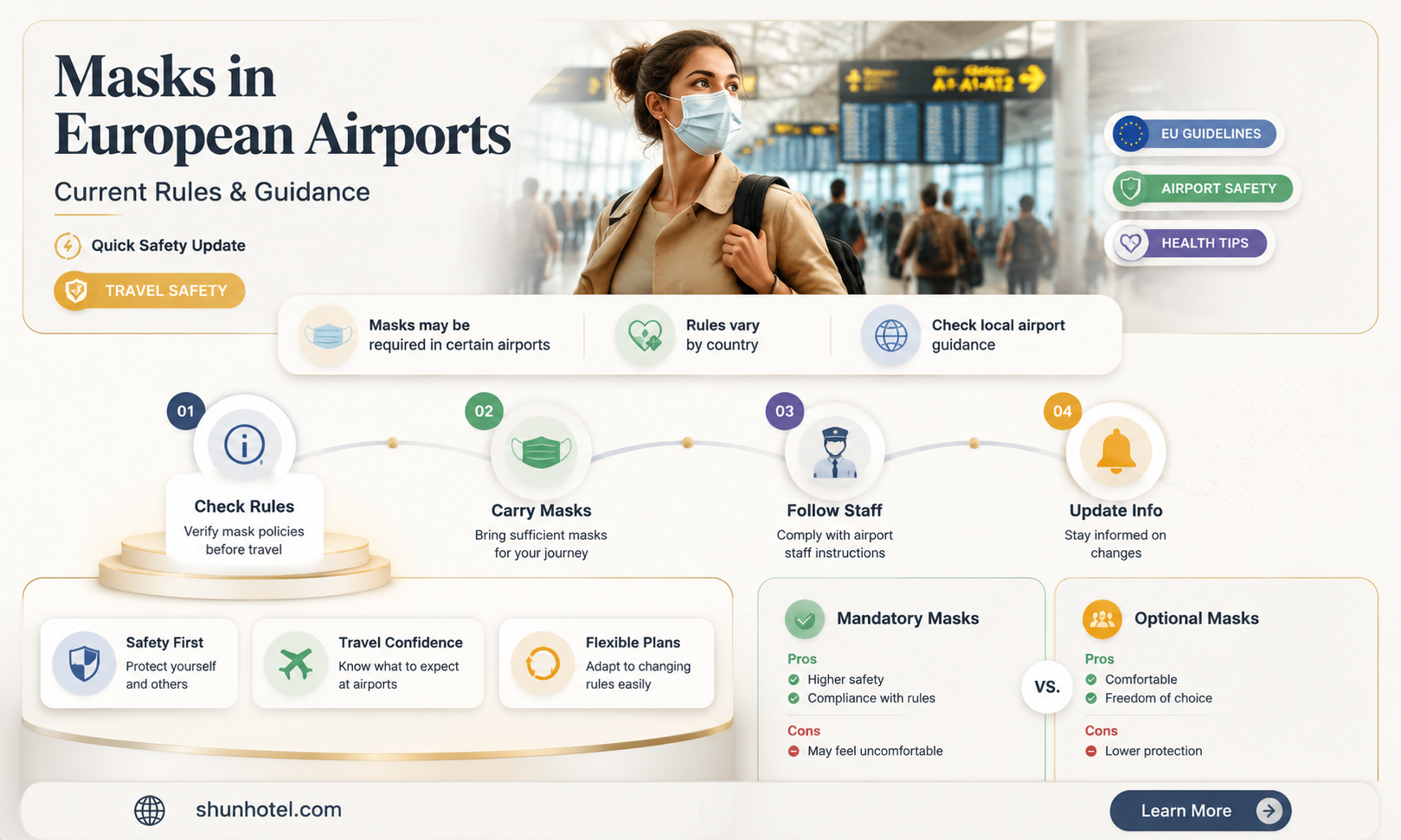 are masks required in european airports