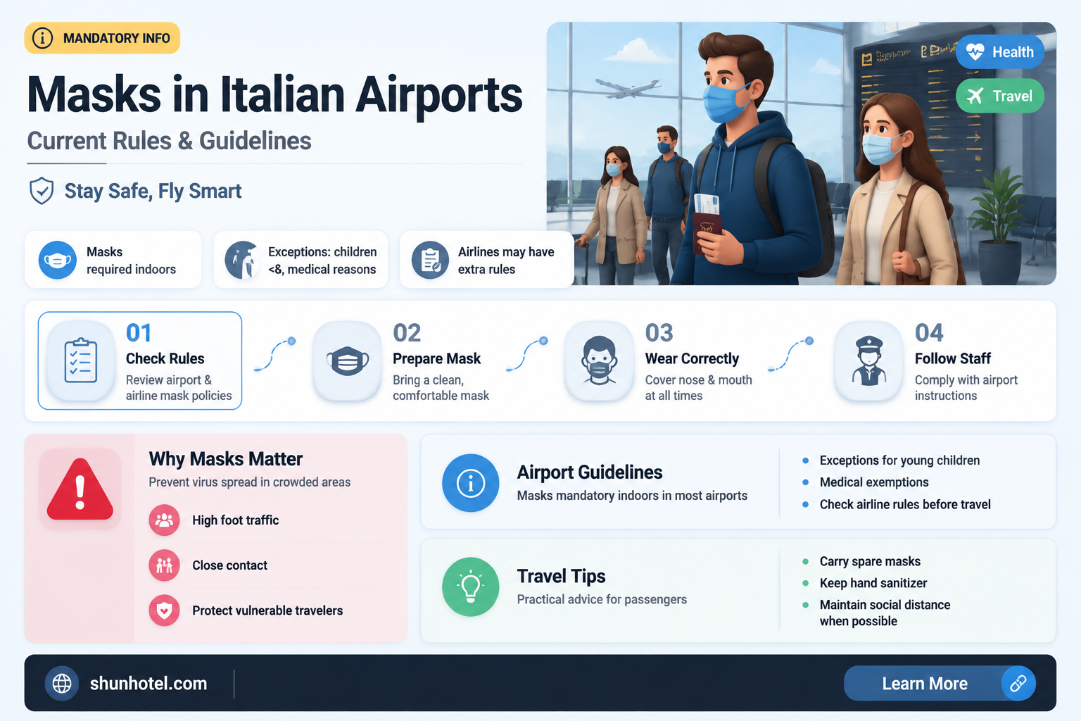 are masks required in italy airports