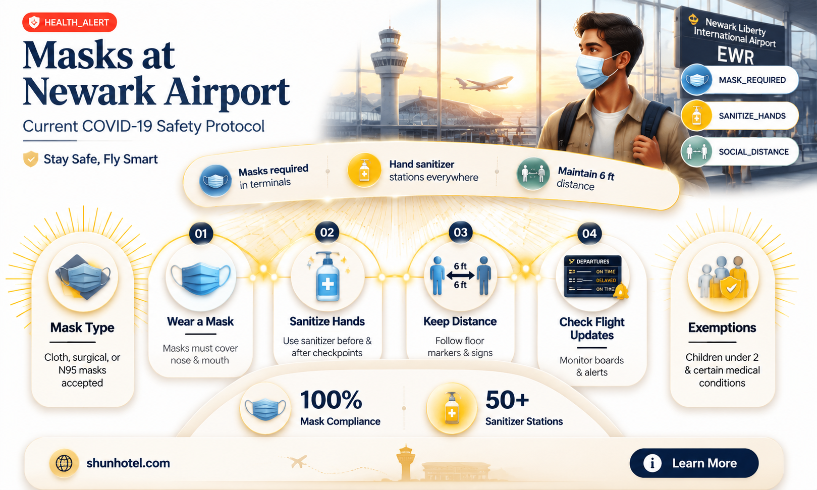 are mask required in newark airport