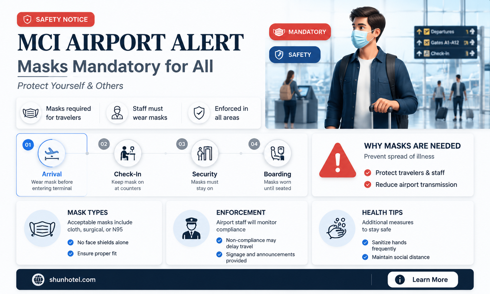 are masks required at mci airport