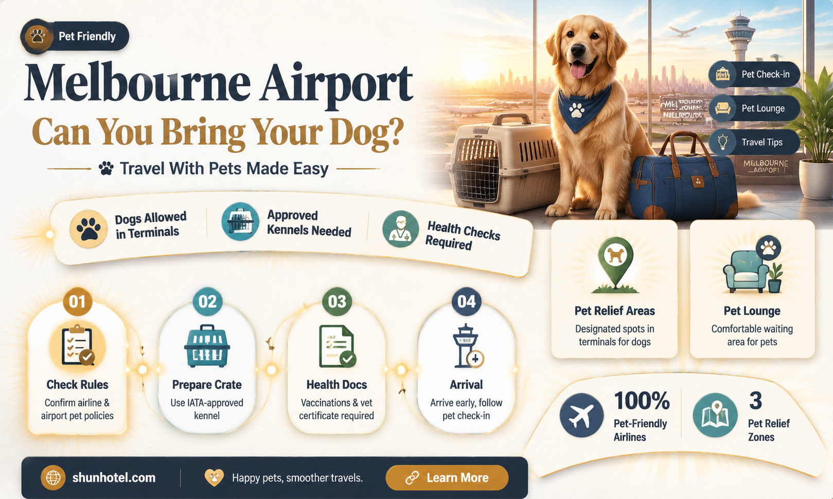 are dogs allowed in melbourne airport