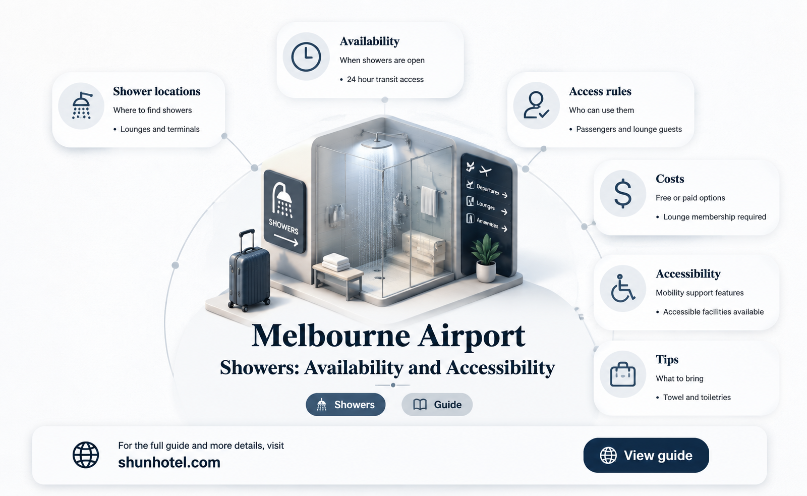 are there showers at melbourne airport