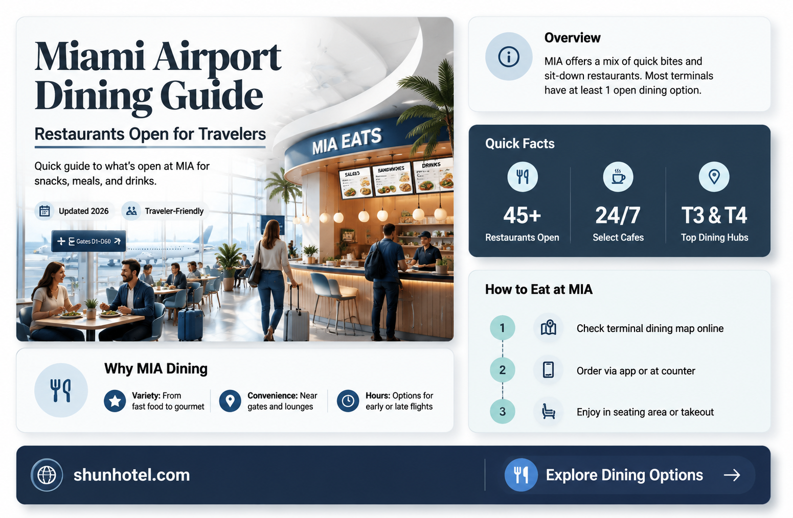 are miami airport restaurants open