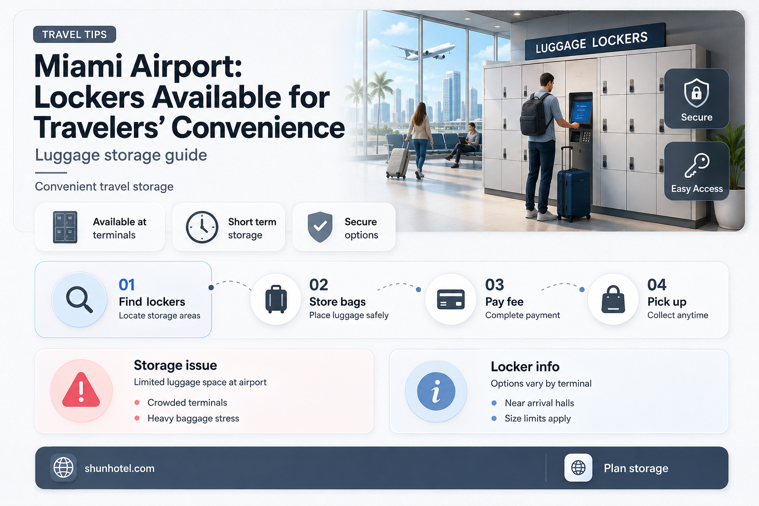 are there lockers at miami airport