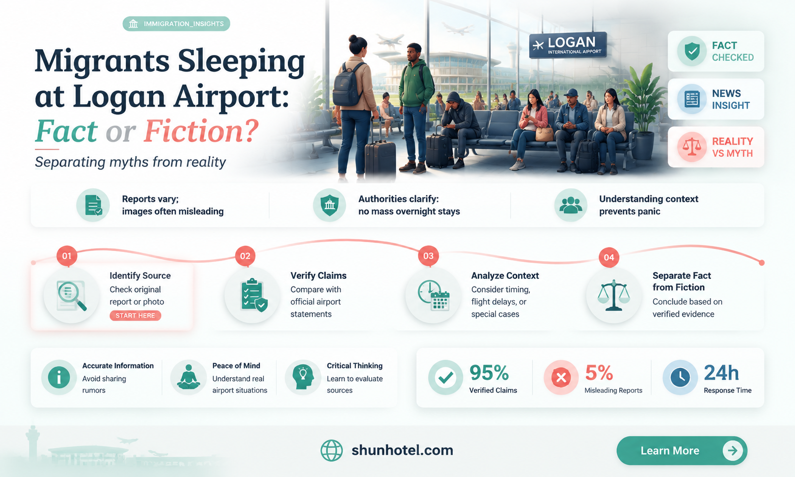are migrants sleeping at logan international airport