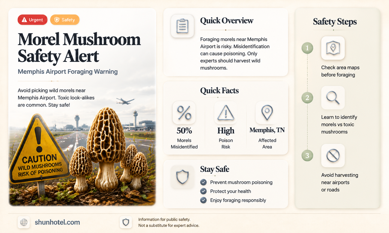 are morels around memphis airport safe