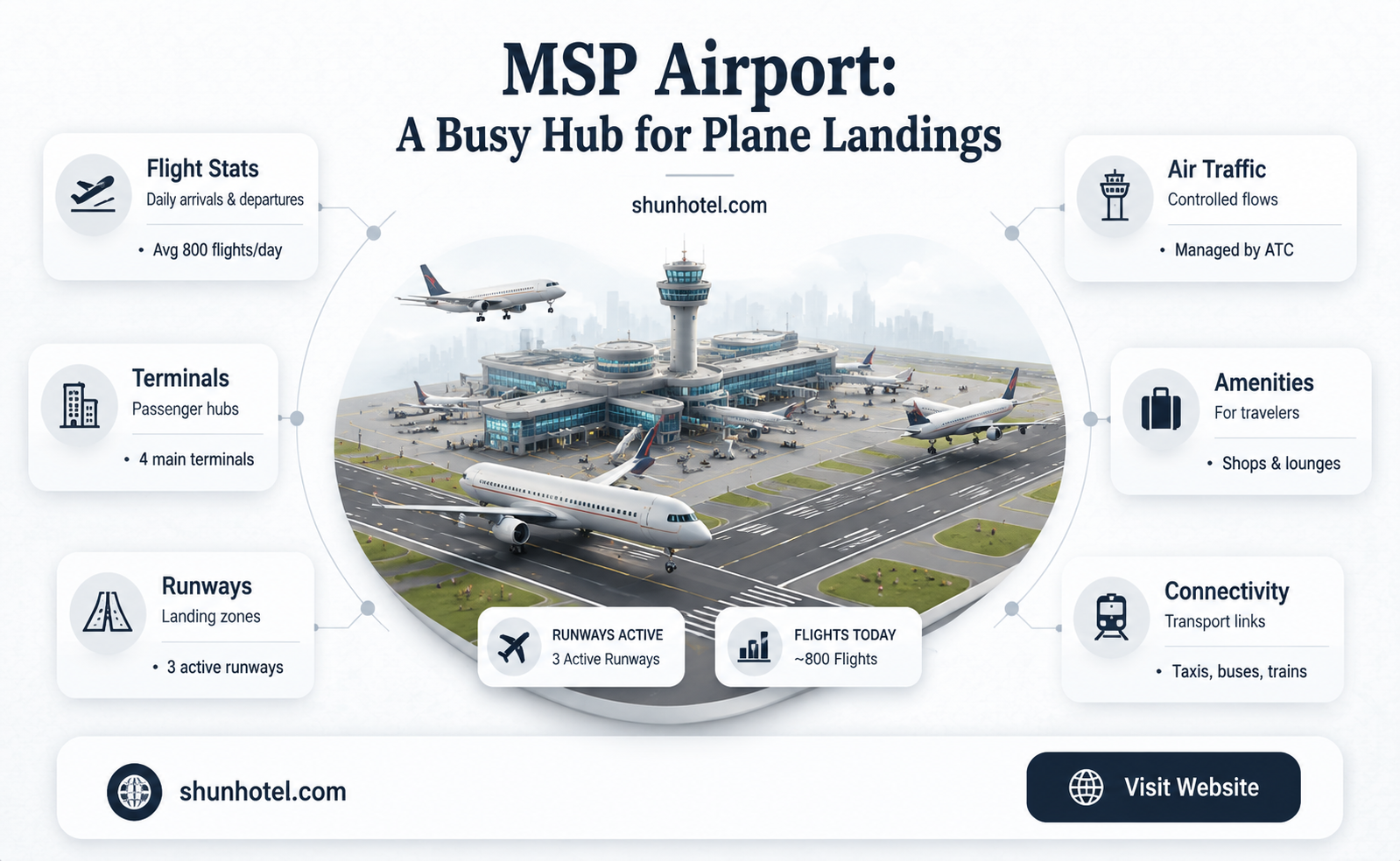 are planes landing at msp airport