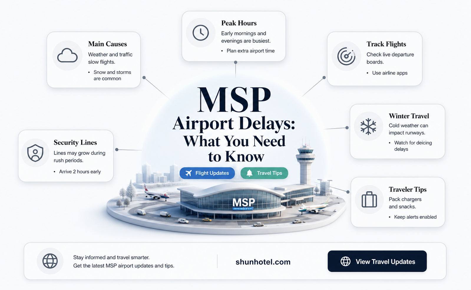 are there airport delays at msp