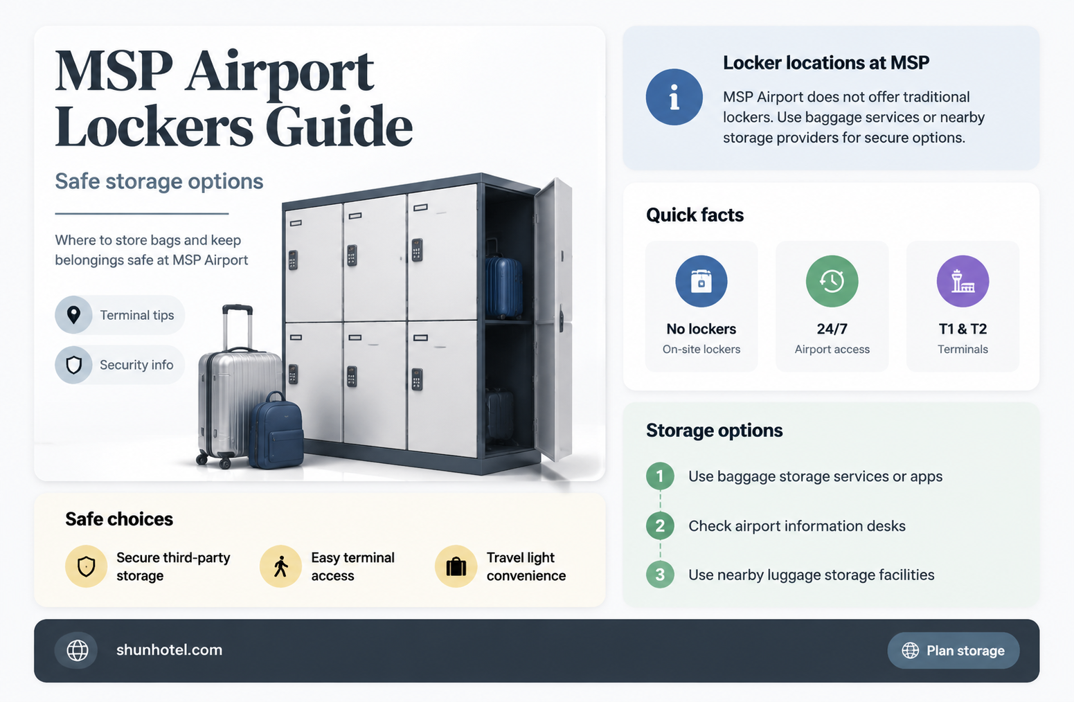 are there lockers at msp airport