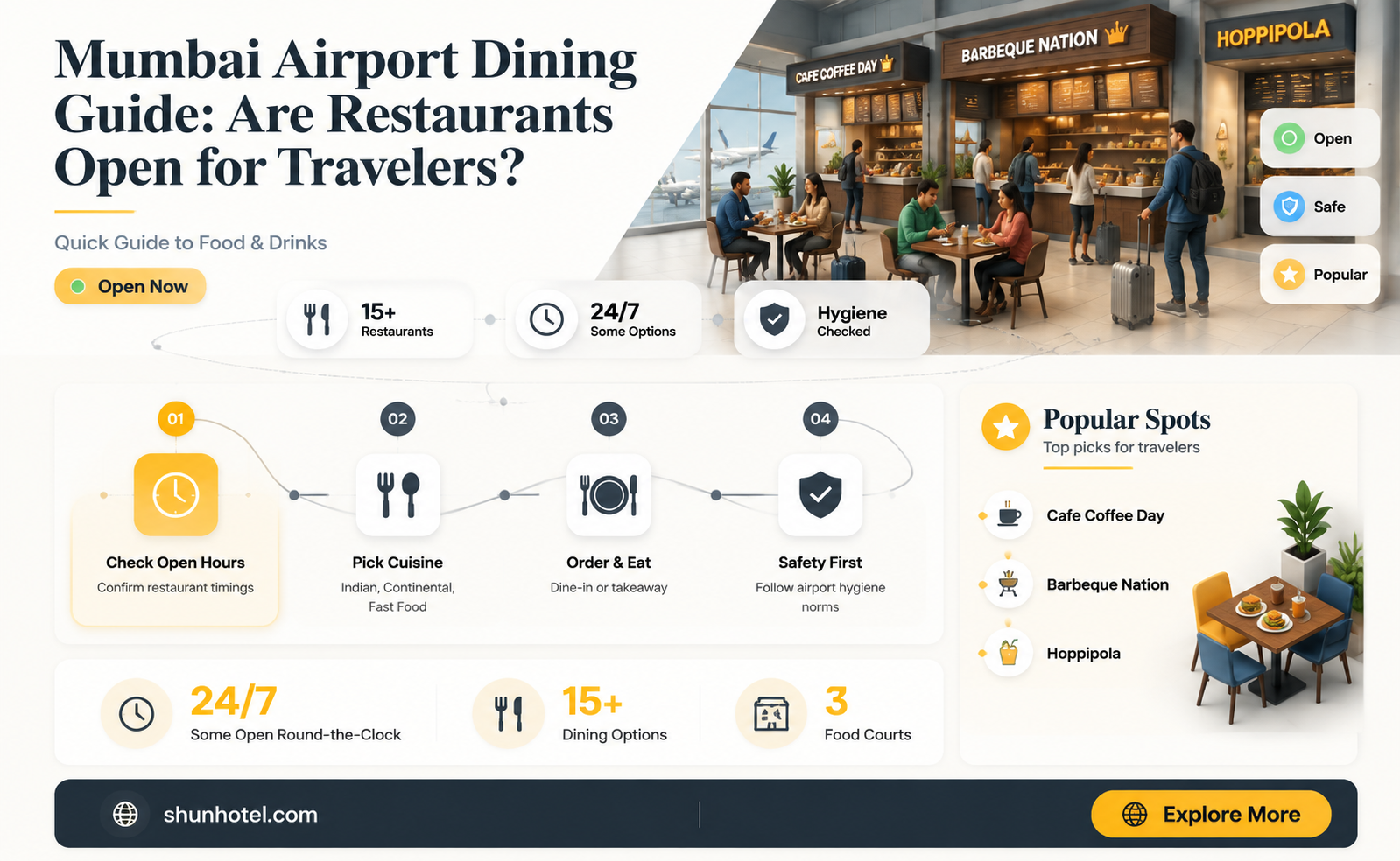are restaurants open in mumbai airport