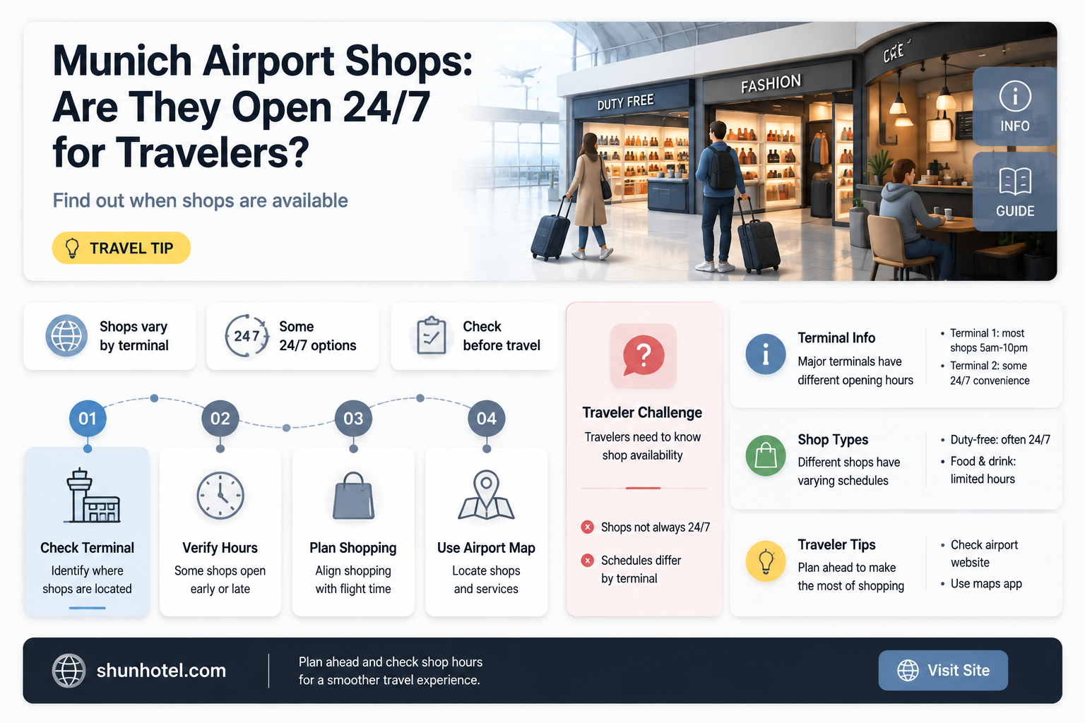 are shops in munich airport open 24 hours