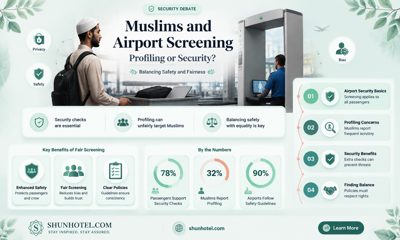 are more muslims screened at airports