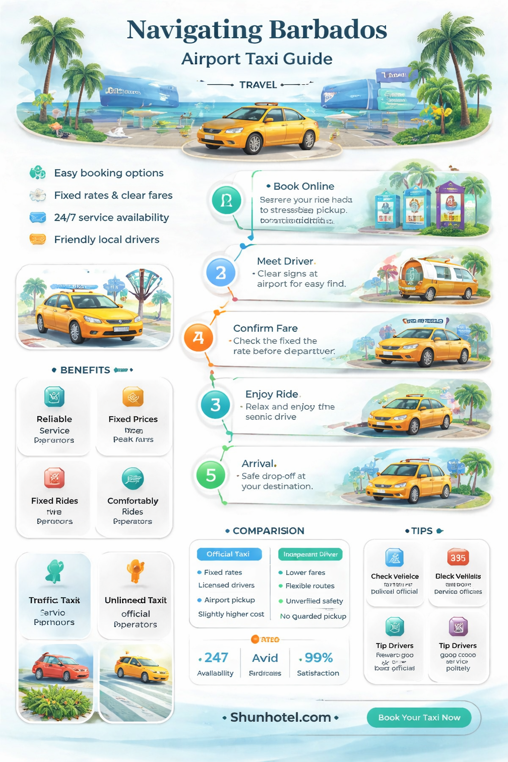 are airport taxi in barbados easy to get
