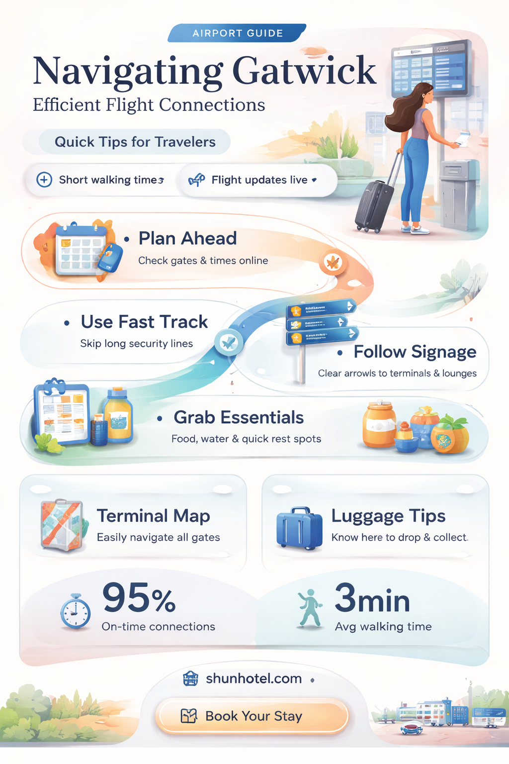 are connecting flights at gatwick airport